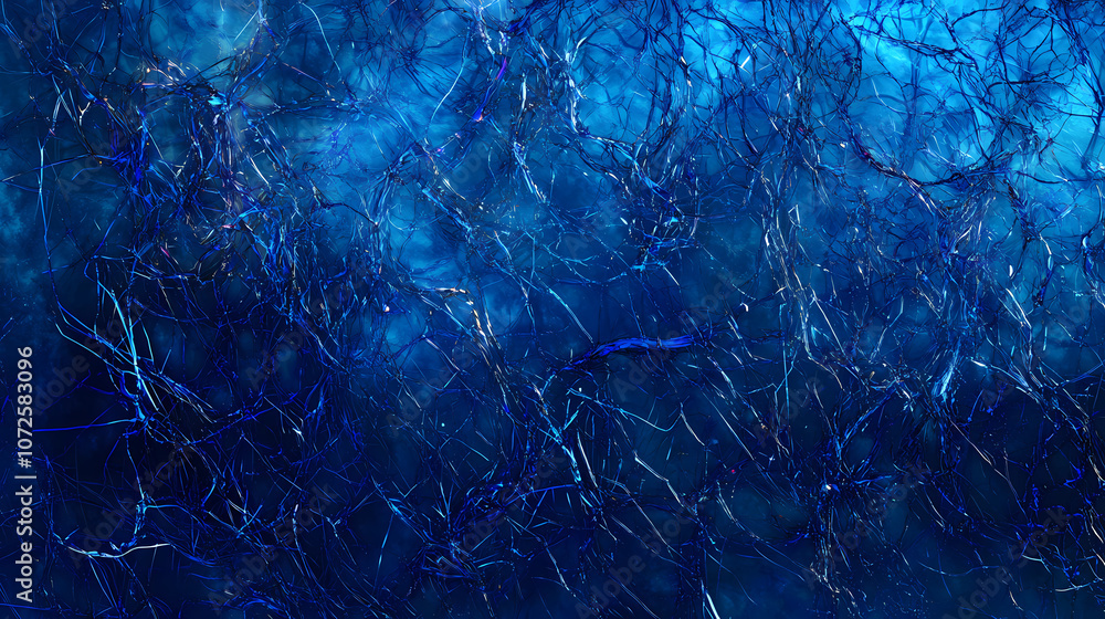 Copy space on an abstract blue cyber neural background. Abstract. Illustration Copy space on an abstract blue cyber neural background. Abstract. Illustration