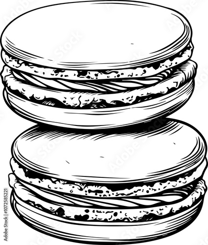 hand-draw macarons