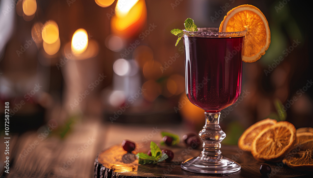 Delicious liqueur in glass on wooden table Delicious liqueur in glass on wooden table