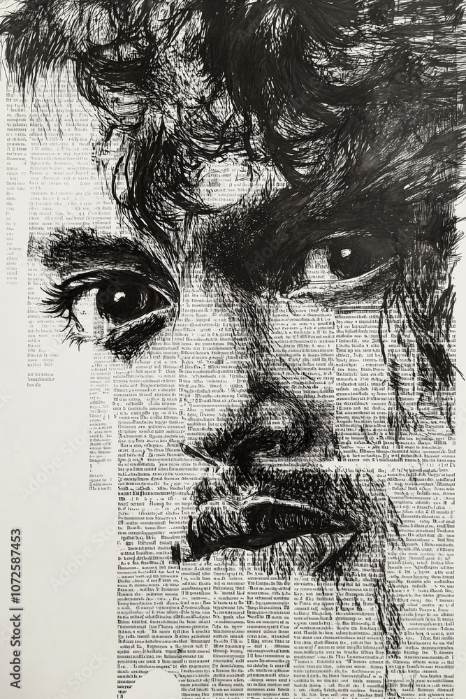 Obraz premium Paperback Pen and Ink Illustration