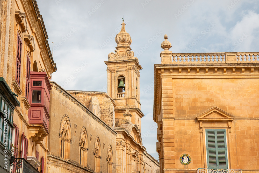 Fototapeta premium Mdina Church of the Annunciation of Our Lady (Knisja tal-Lunzjata tal-Madonna) Tramuntana Northern Republic of Malt