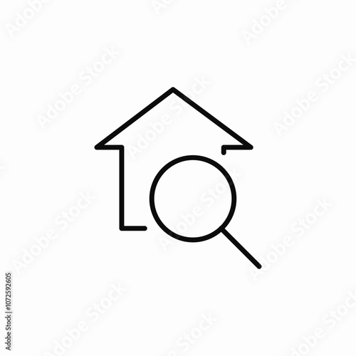 real estate search icon sign vector