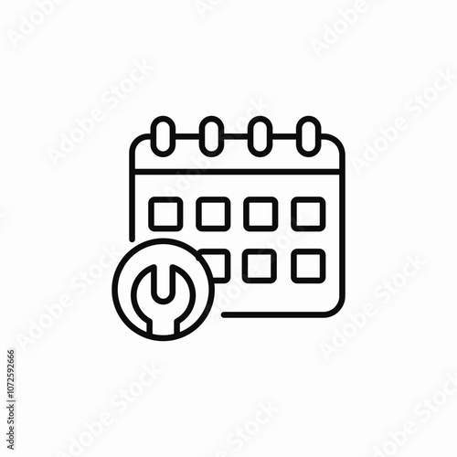 schedule configuration icon sign vector