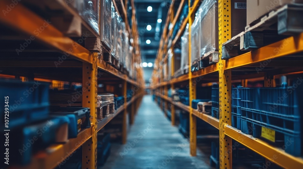 A wideangle photograph of safety rails installed on high shelves, Equipment, Safe and supportive A wideangle photograph of safety rails installed on high shelves, Equipment, Safe and supportive