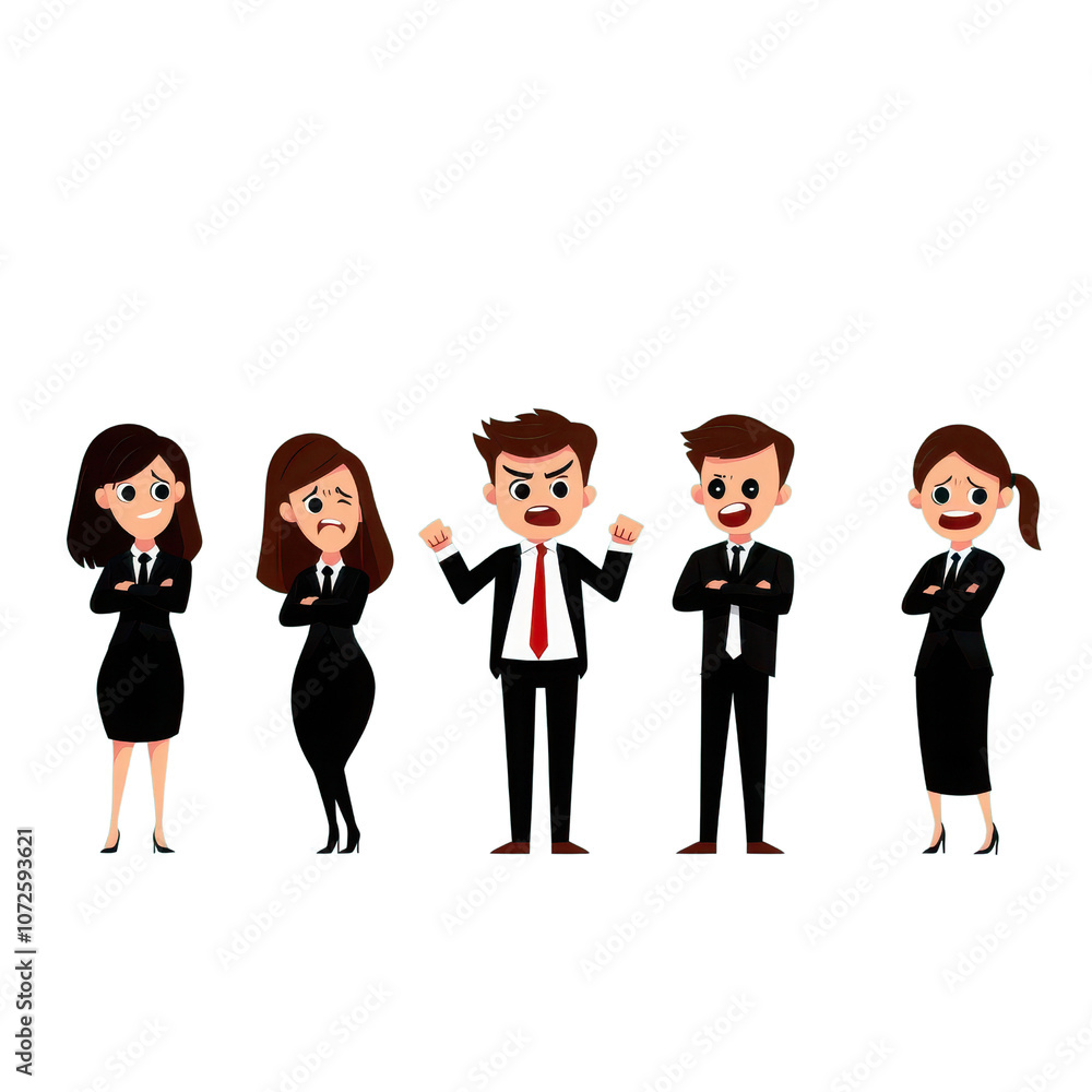 Group of business professionals in suits on white background. PNG transparent. Group of business professionals in suits on white background. PNG transparent.