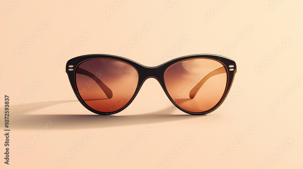 modern sunglasses isolated on beige background modern sunglasses isolated on beige background