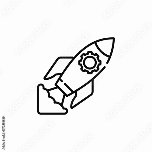 launch project configuration icon sign vector