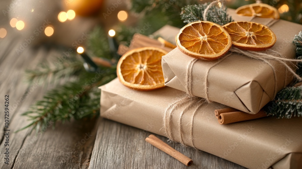 Recycled Kraft Paper Christmas Gifts Eco Friendly Wrapping Recycled Kraft Paper Christmas Gifts Eco Friendly Wrapping