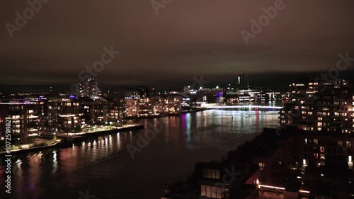 Timelapse night view of the city