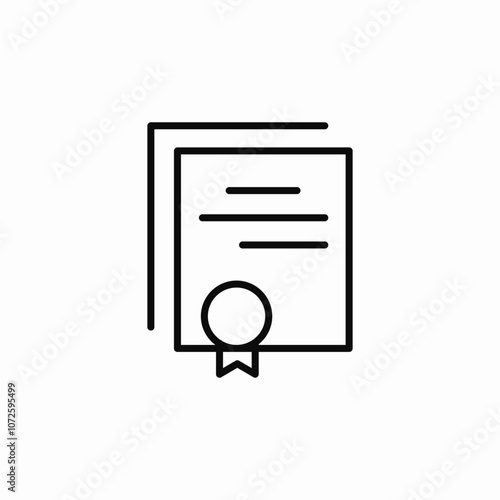 certificate diploma icon sign vector