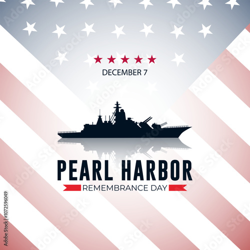 National Pearl Harbor Remembrance Day December 7 background Vector Illustration 