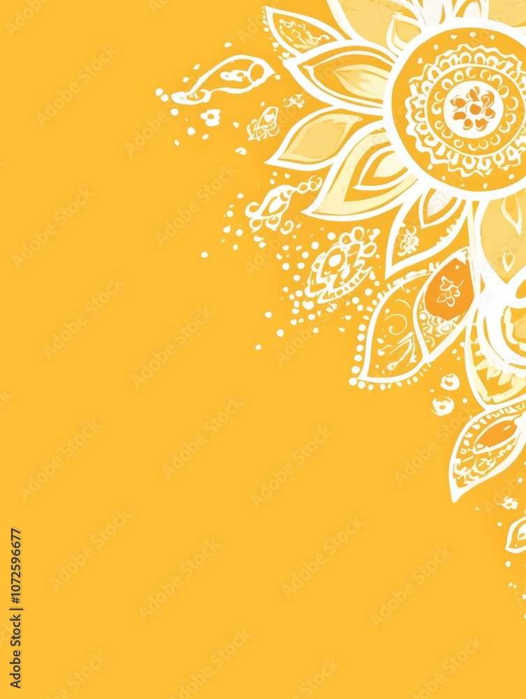 Free indian flower pattern rangoli background
