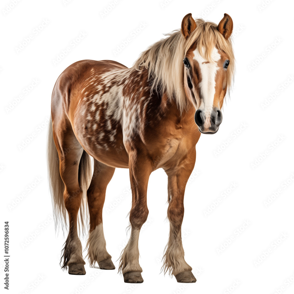 Beautiful Brown Horse Isolated On White Background Beautiful Brown Horse Isolated On White Background