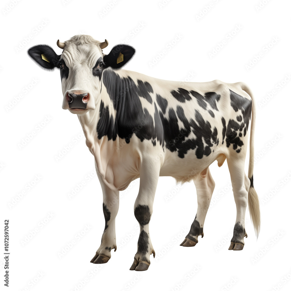 Black and White Cow On Transparent Background Black and White Cow On Transparent Background