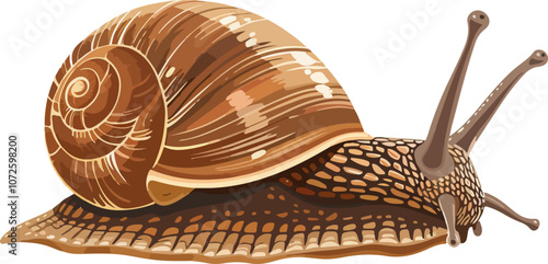 realistic illustration of snail