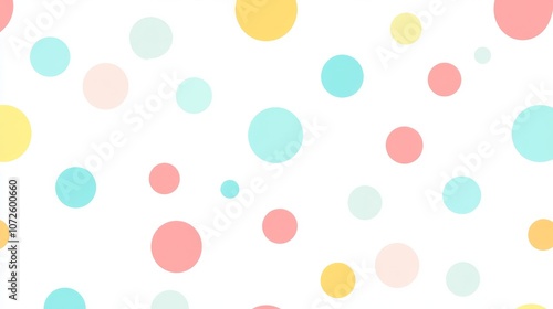 Colorful dots on a light background for seamless tiling