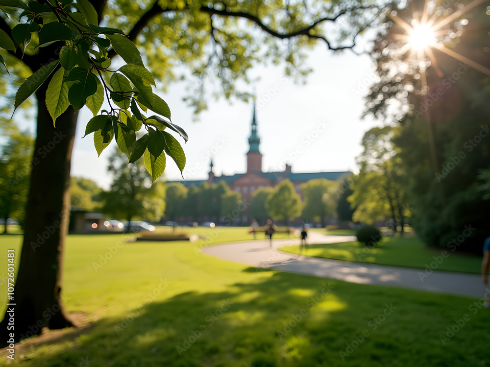 Obraz premium park in the city