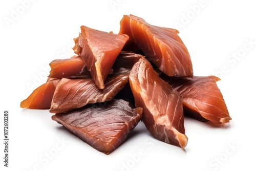 Smoked Fish Meat Isolated, Blue Warehou Fillet, Seriolella Brama, Common Warehou photo