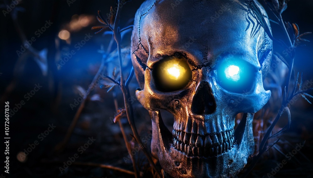 glowing eyes of the dead a digital skull art glowing eyes of the dead a digital skull art