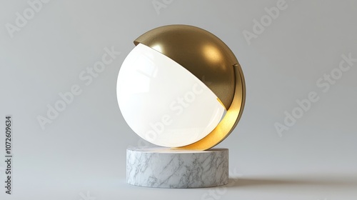 Modern Table Lamp with Sleek Design and Marble Base