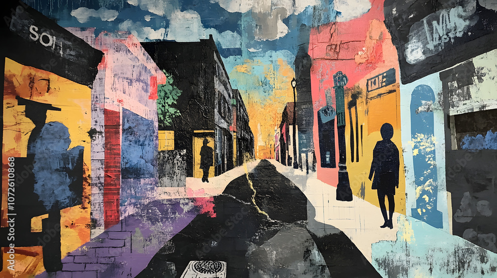 Fototapeta premium A community art project depicting stories of crime victims.