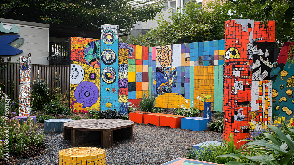 Naklejka premium A community art project where everyone contributes their ideas and talents.