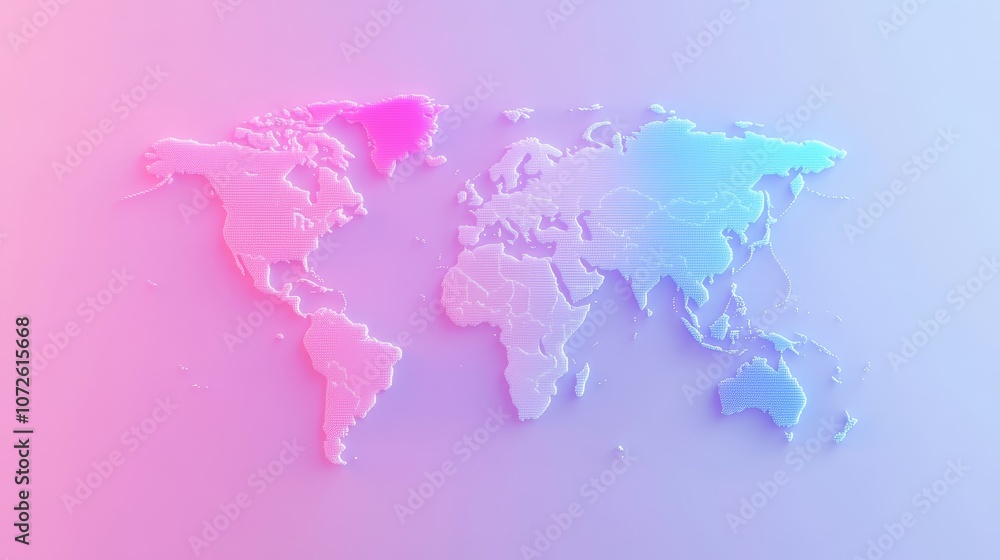 Explore the vibrant world map design featuring unique pastel colors and geometric patterns Explore the vibrant world map design featuring unique pastel colors and geometric patterns