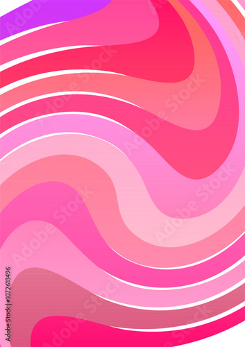 The background image is in pink tones, using shapes to arrange. Composition with gradation used for graphics
