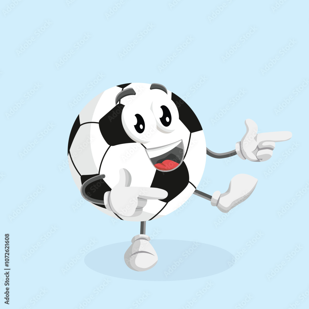 Ball Logo Mascot Hi pose