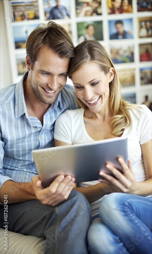 Couple Choosing Online Movies On Digital Tablet