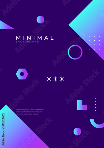 Abstract Minimal Background with Vibrant Color Gradient