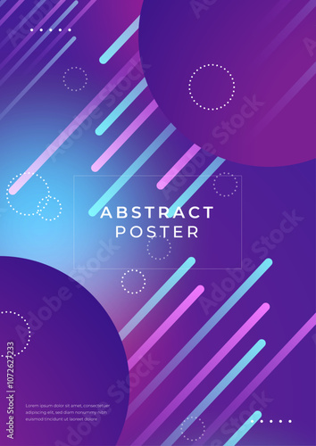 Elegant Abstract Poster With Vibrant Gradient Color Background. Perfect for modern decor, digital art projects, and creative backgrounds. Adds elegance and style to any visual presentation