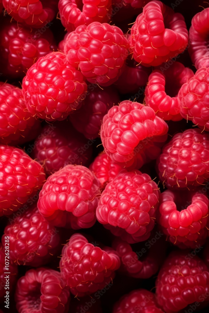 Close up of fresh, ripe raspberries. Close up of fresh, ripe raspberries.