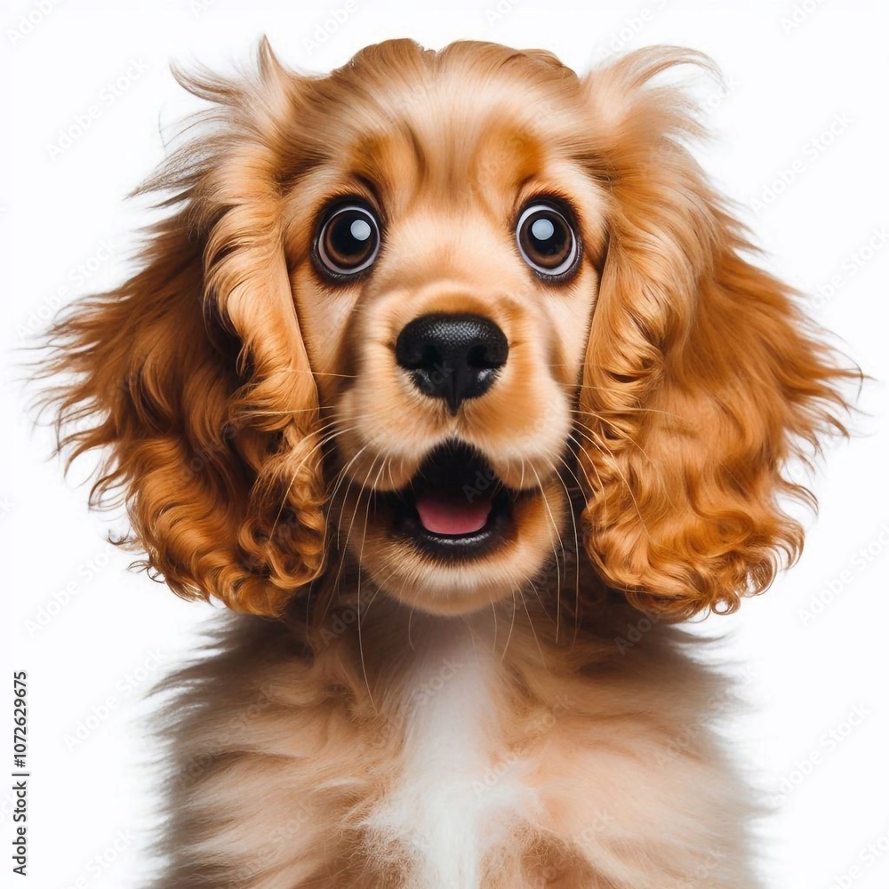 Erschrockener Cocker Spaniel Erschrockener Cocker Spaniel