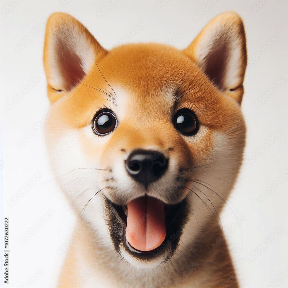 Obraz premium Erschrockener Akita Inu