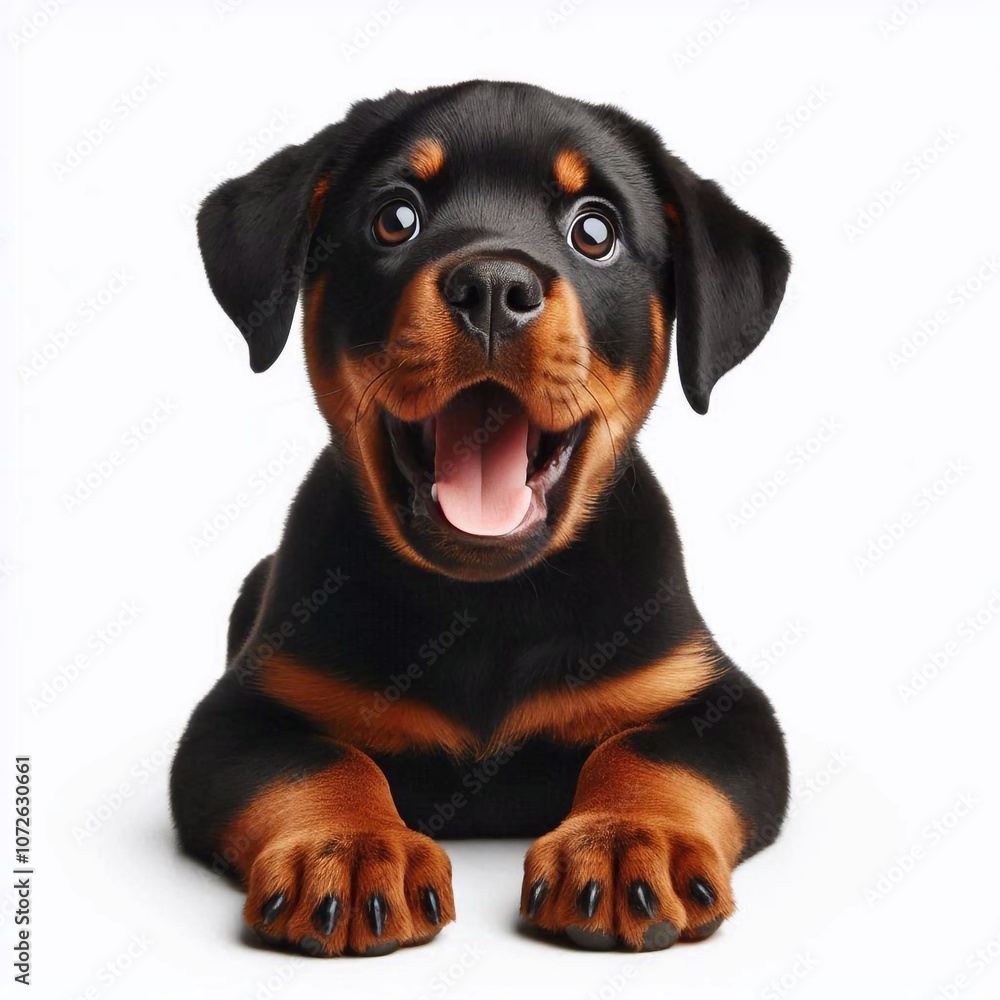 Obraz premium Erschrockener Rottweiler