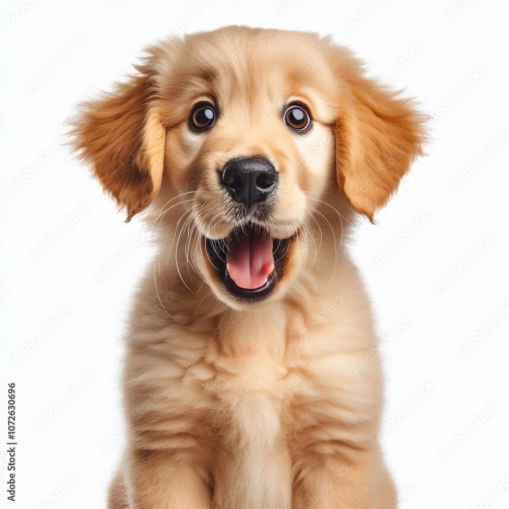 Erschrockener Golden Retriever Erschrockener Golden Retriever