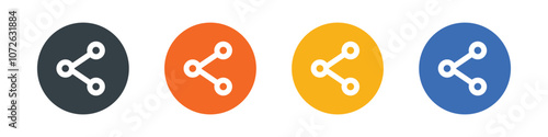Vector Share Icon In Multiple Color