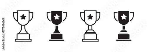 Vector Trophy Icon Set. Trophy Symbols