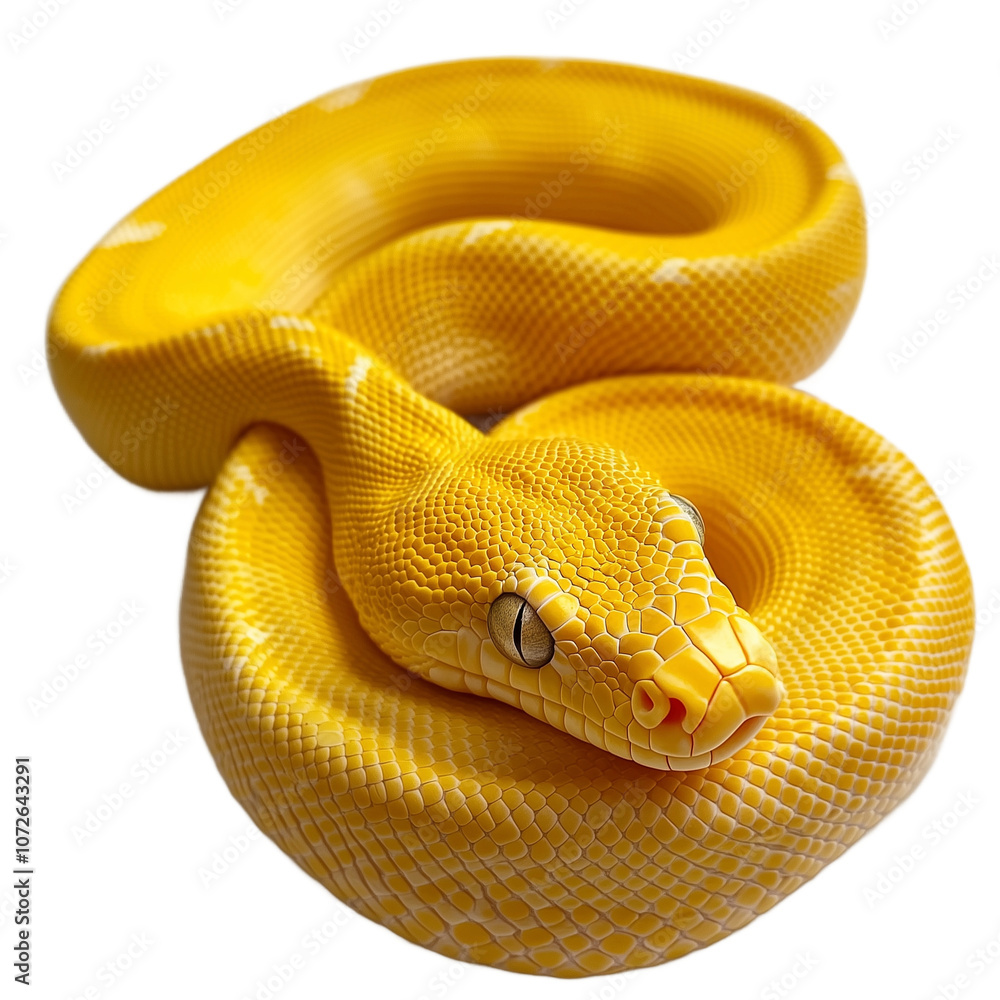 yellow snake on Transparent Background yellow snake on Transparent Background
