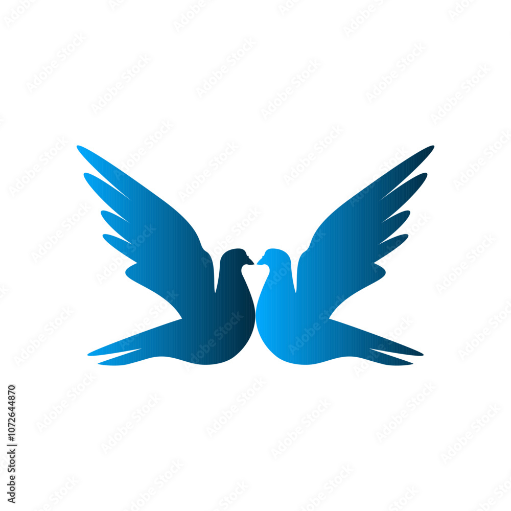 Obraz premium Dove icon template