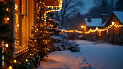 christmas tree at night