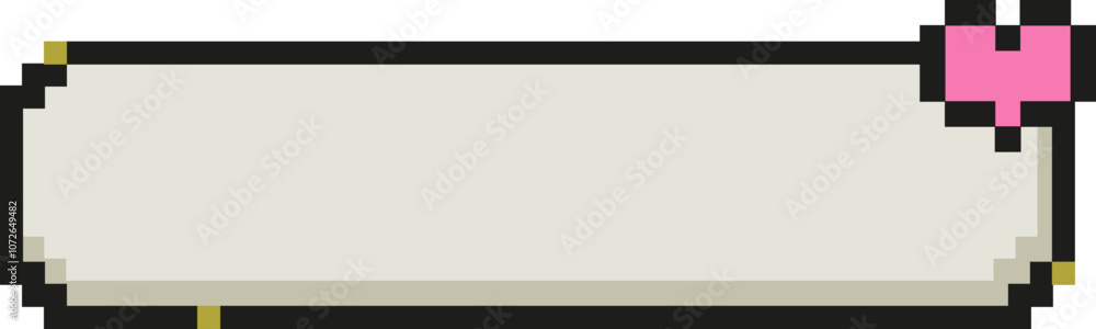 Obraz premium Pixel Frame, Vector Pixelate Banner 