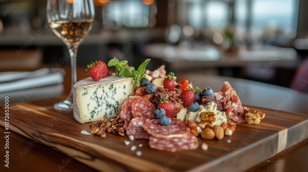 Delicious Charcuterie Board with Cheese and Berries Delicious Charcuterie Board with Cheese and Berries