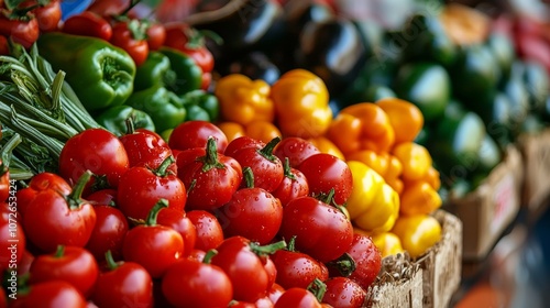 Fresh Market Vegetables in Vibrant Colors