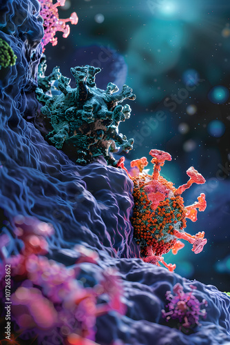 Comparative Analysis Diagram: MHC Class I and II Interaction with T Cells photo