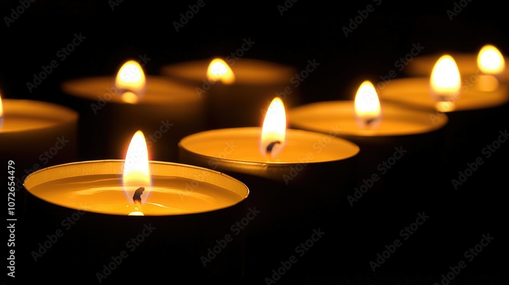 Glowing candles in a dark setting symbolizing the warmth and spirit of hanukkah Glowing candles in a dark setting symbolizing the warmth and spirit of hanukkah