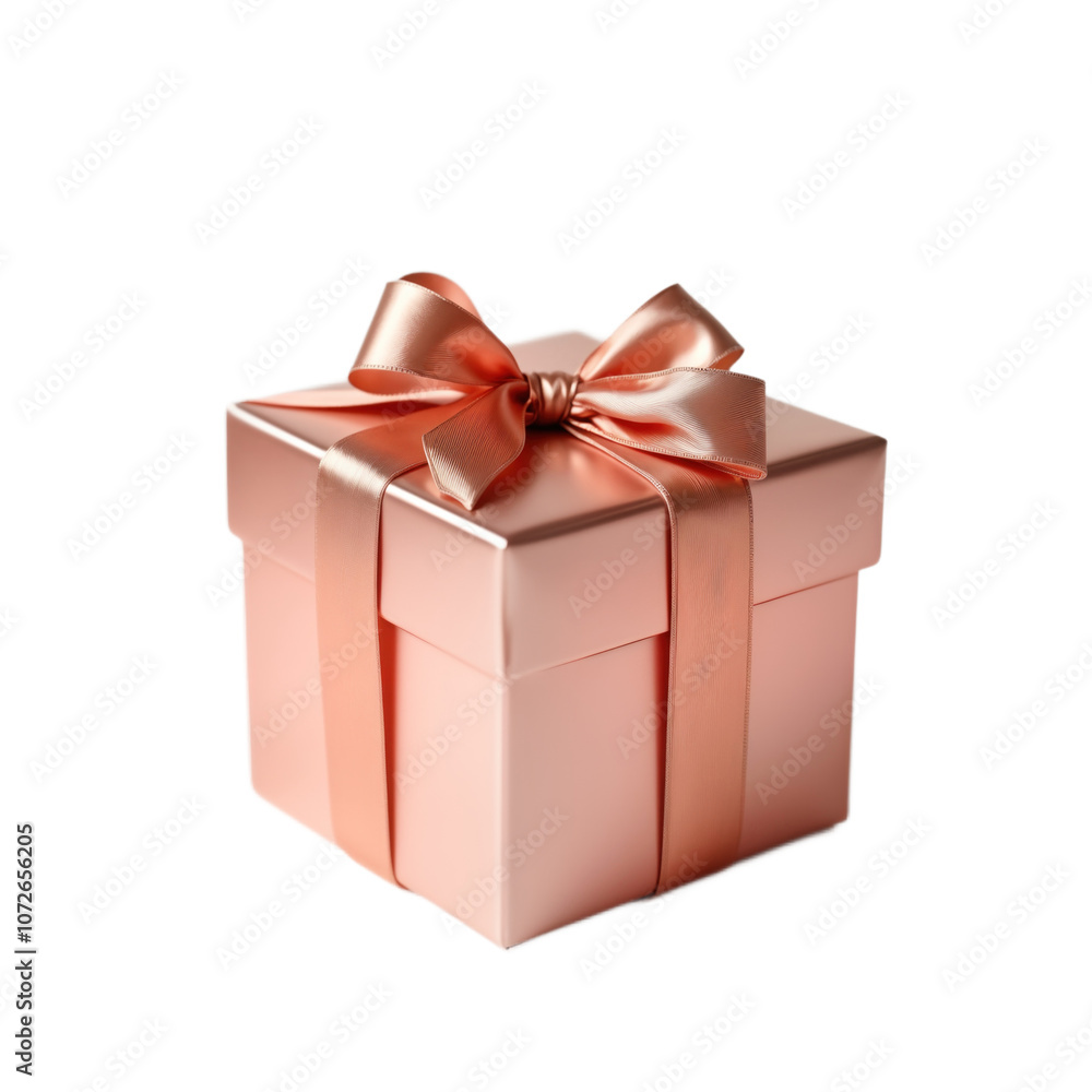 Rose gold gift box with satin ribbon bow. Elegant present, luxury box, packaging design, wedding, celebration, birthday, anniversary, valentines day, xmas, new year. Transparent isolated background. Rose gold gift box with satin ribbon bow. Elegant present, luxury box, packaging design, wedding, celebration, birthday, anniversary, valentines day, xmas, new year. Transparent isolated background.