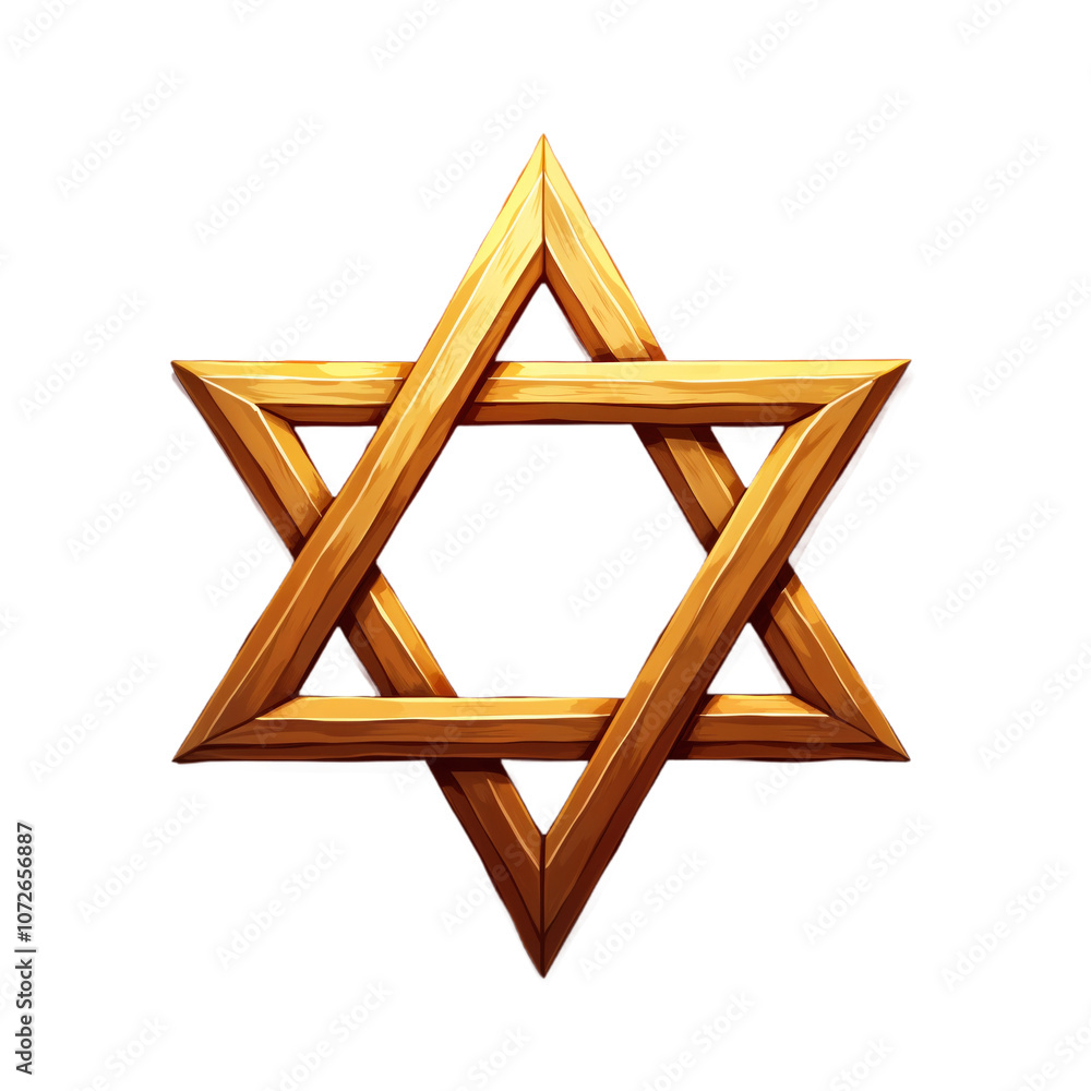 Golden Star of David symbol on isolated transparent background. Jewish religious icon, symbol of Israel, Judaism and heritage. Six pointed star for use in web design, logo, app, print. Alpha mask png. Golden Star of David symbol on isolated transparent background. Jewish religious icon, symbol of Israel, Judaism and heritage. Six pointed star for use in web design, logo, app, print. Alpha mask png.