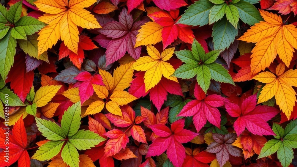 Autumn leaves pattern with vibrant colors and seamless tiling, pattern, leaves Autumn leaves pattern with vibrant colors and seamless tiling, pattern, leaves